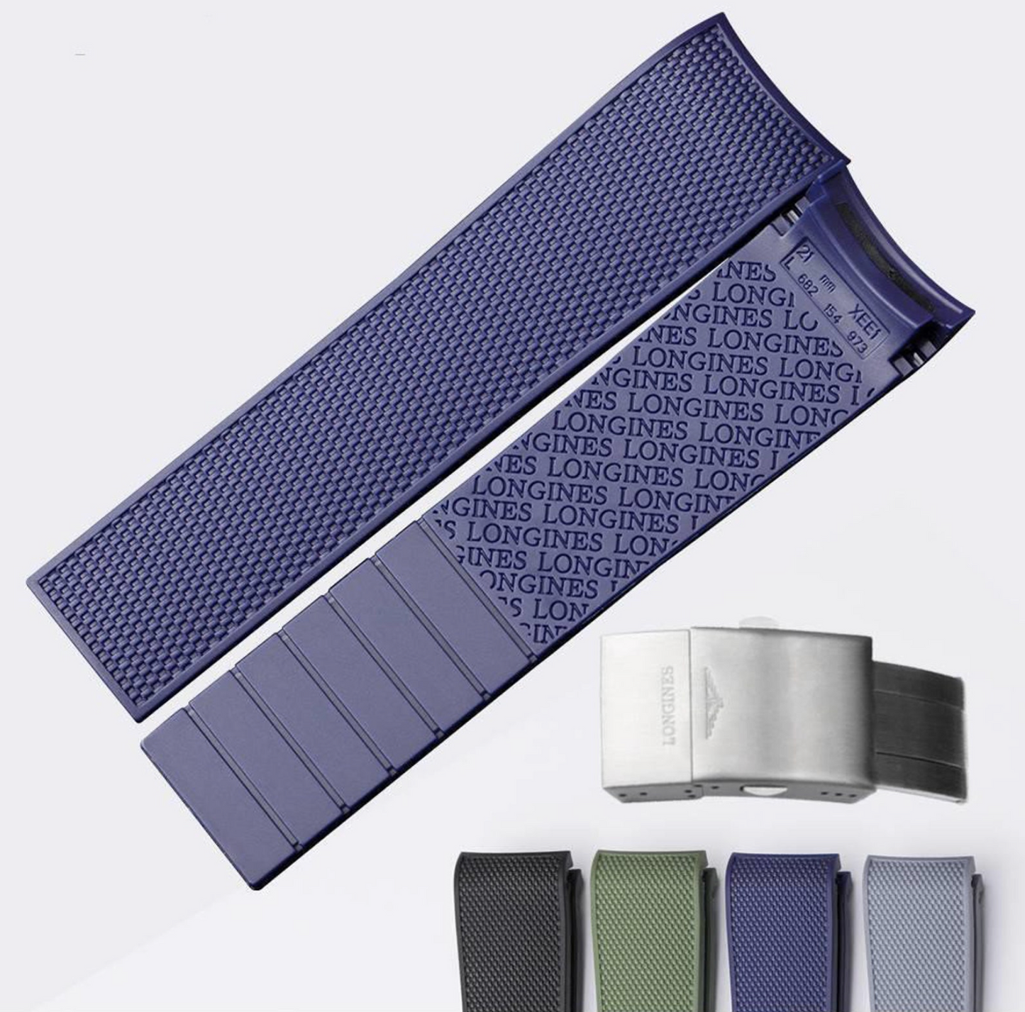 Rubber longines Hydroconquest L3 replacement strap