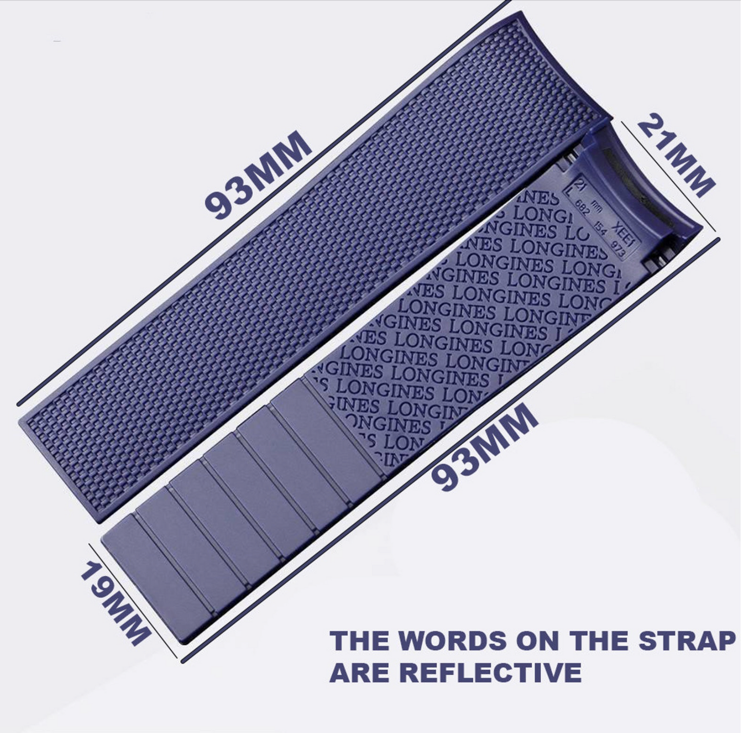 Longines Hydroconquest 21mm rubber replacement band