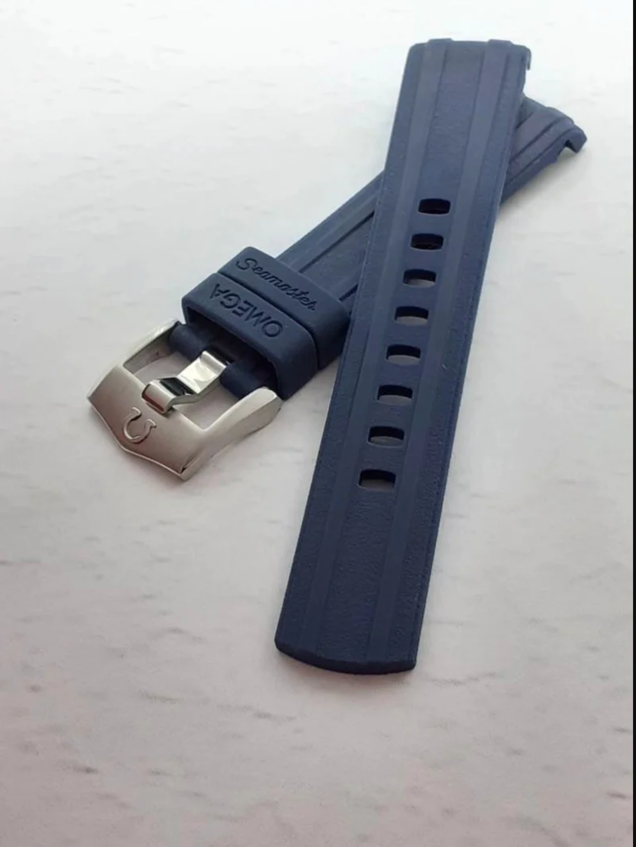 20mm Silicone Rubber MoonSwatch watch band replacement for omega Seamaster Diver 300m