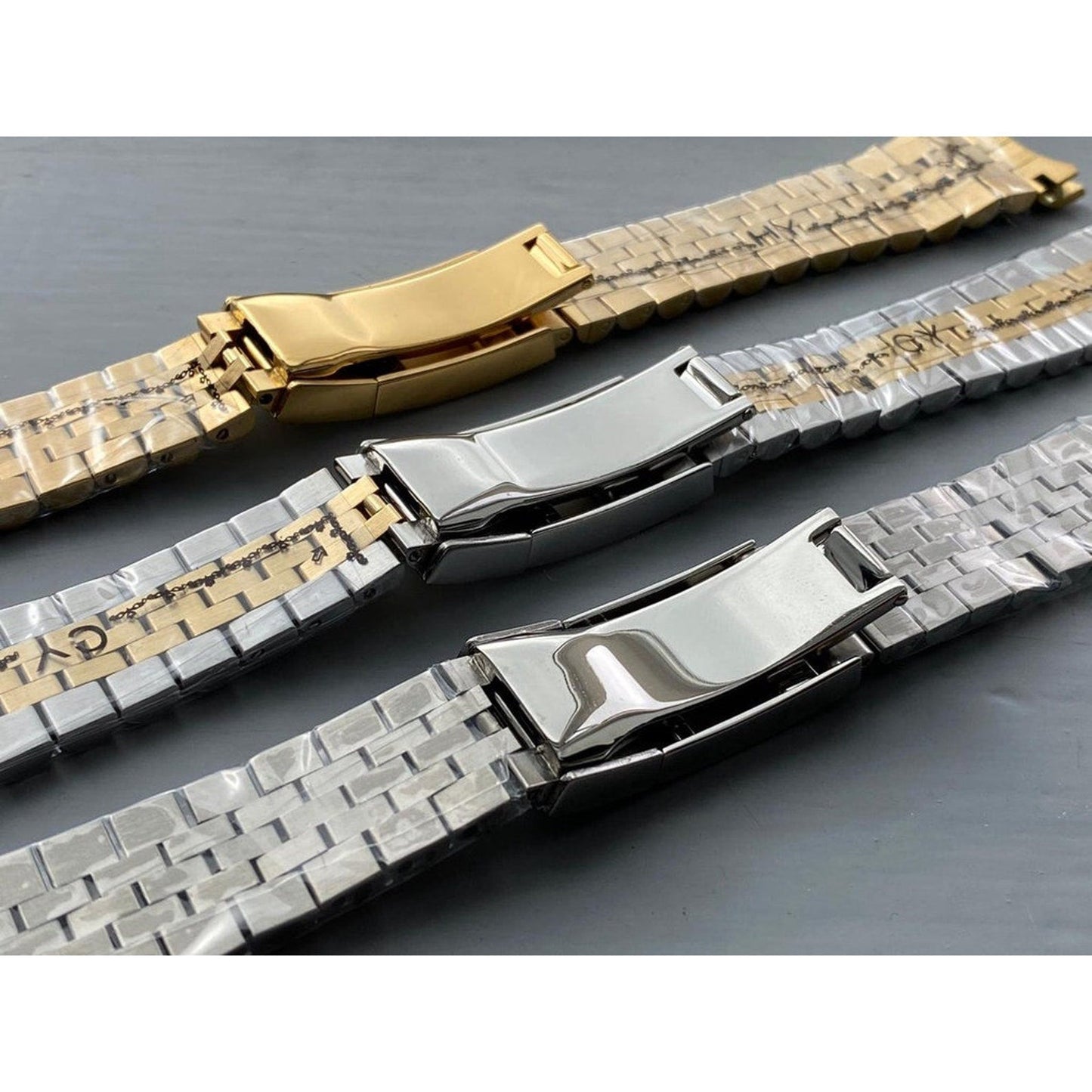 21MM Silver Gold Jubilee Watch Strap Band Oyster Clasp Bracelet For Rolex Stainless Solid Link Daytona, Submariner, Datejust, Yachtmaster