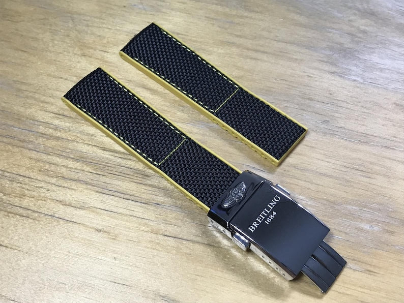 New 22mm BAND STRAP For Breitling High Quality Silicone Nylon Strap Black Blue Yellow Red band For Breitling Watch With Buckle breitl