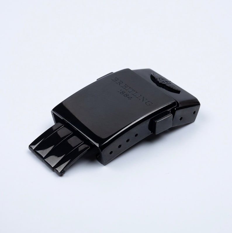Clasp For Breitling 20MM Stainless Steel Silver / Black Deployment Clasp Buckle For Breitling Watches 20mm