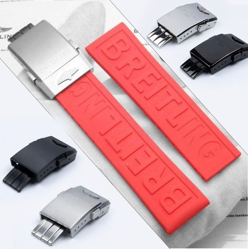 For BREITLING High Quality Replacement Silicone Rubber Strap Fit Pro Diver Watch Band 22mm 24mm 20mm