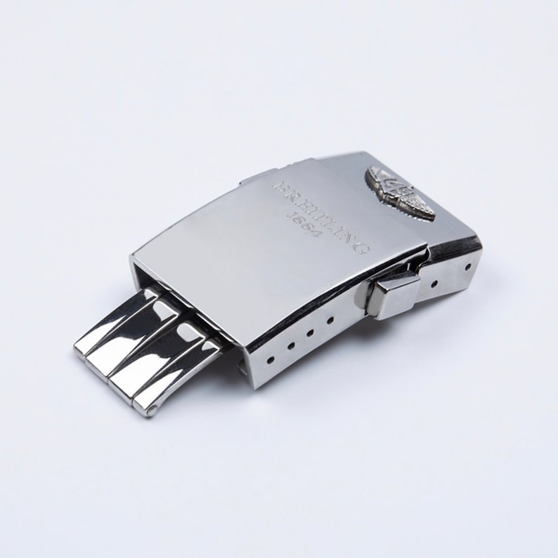 Clasp For Breitling 20MM Stainless Steel Silver / Black Deployment Clasp Buckle For Breitling Watches 20mm