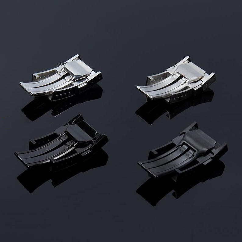Clasp For Breitling 20MM Stainless Steel Silver / Black Deployment Clasp Buckle For Breitling Watches 20mm