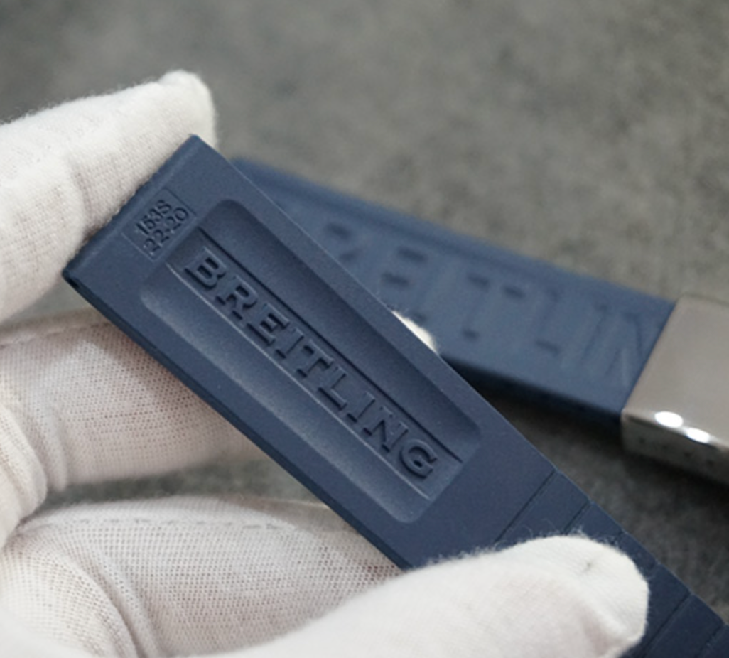 157s Rubber navy blue breitling strap 22mm