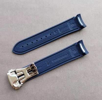 Navy Blue Seamaster 300 Rubber Strap