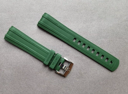 Green 20mm Omega Rubber Strap for Seamaster 300