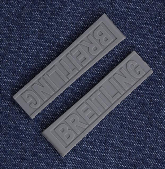 22mm Grey Rubber strap for Breitling