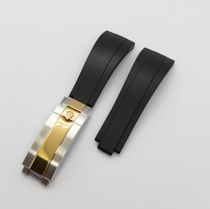 20mm Black Oysterflex Rolex Datejust 36 Rubber strap