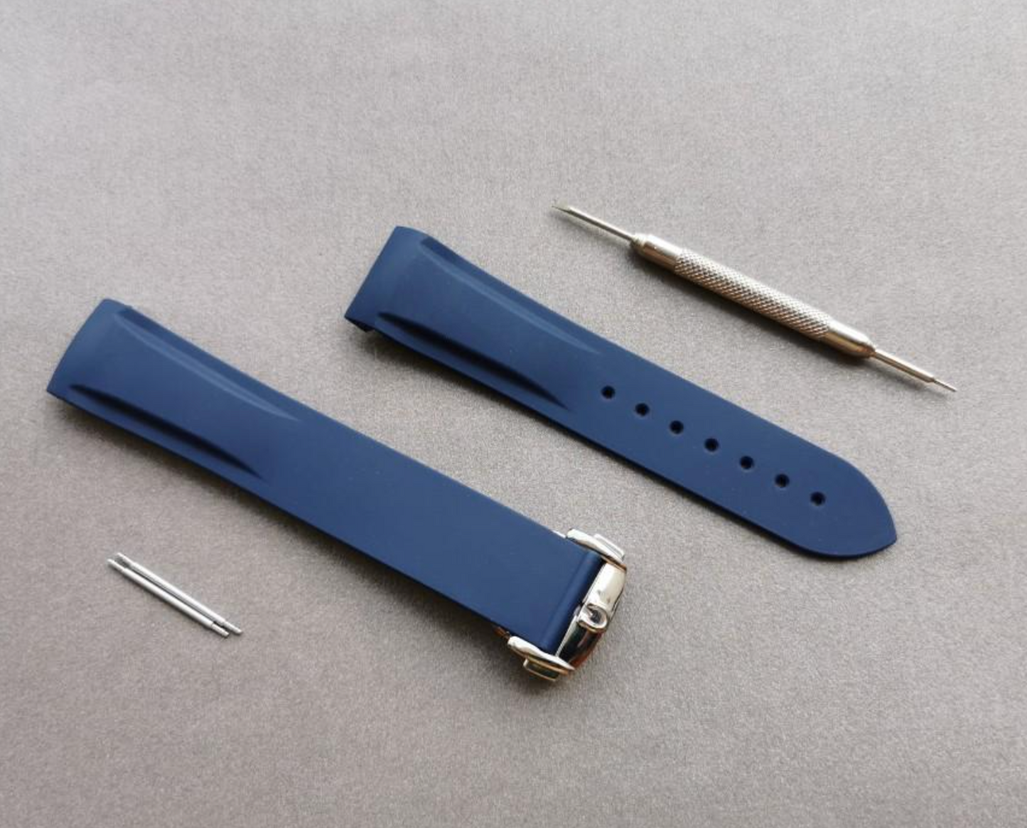 22mm Blue Rubber band For omega watch