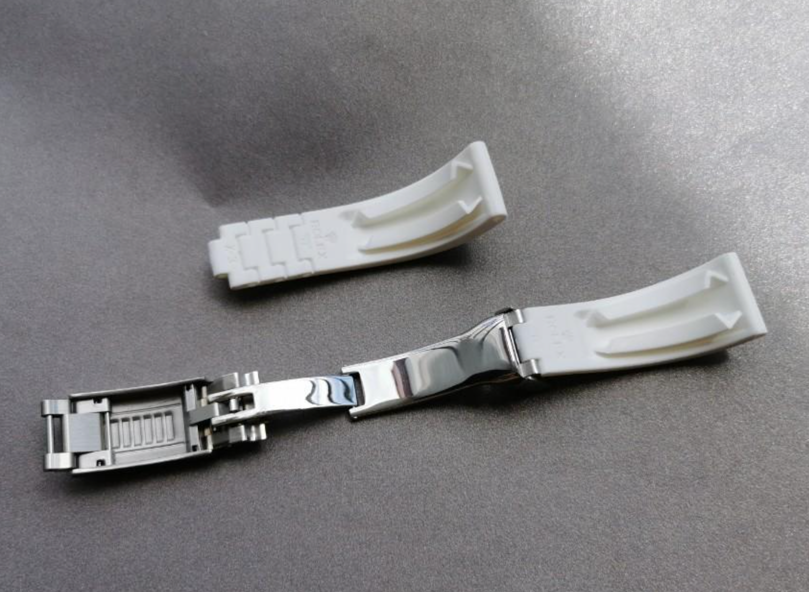 21mm Oysterflex White Rubber Rolex datejust 41 Strap