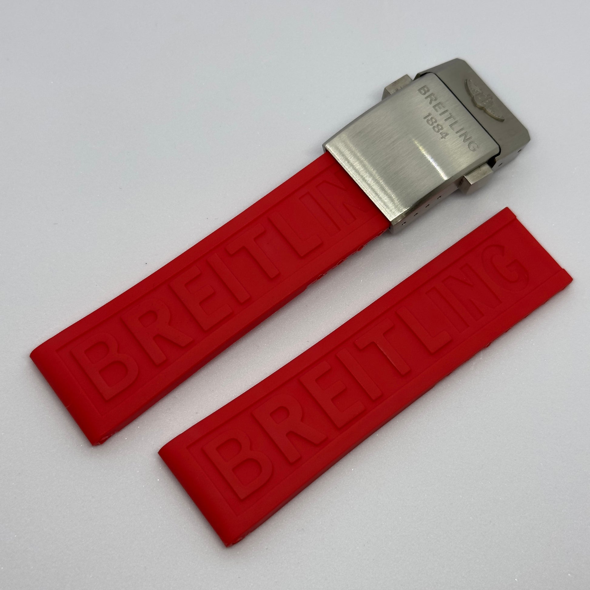 Breitling 20mm Red Rubber Replacement Strap