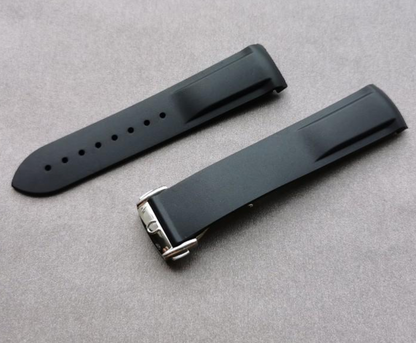 Black 20mm/22mm Omega Seamaster Aqua Terra Rubber Band