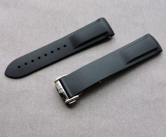 Black 20mm/22mm Omega Seamaster Aqua Terra Rubber Band