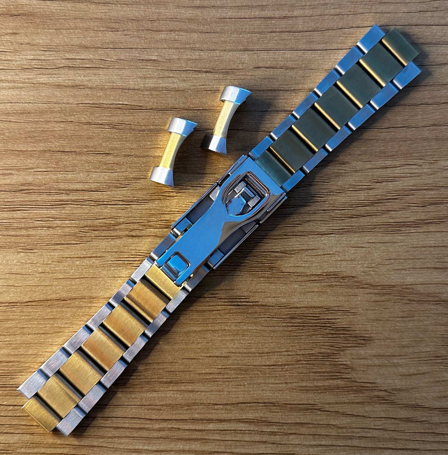 Steel, Silver and Gold Replacement Strap for Tudor