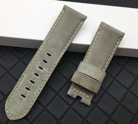 light green horse leather panerai watch strap