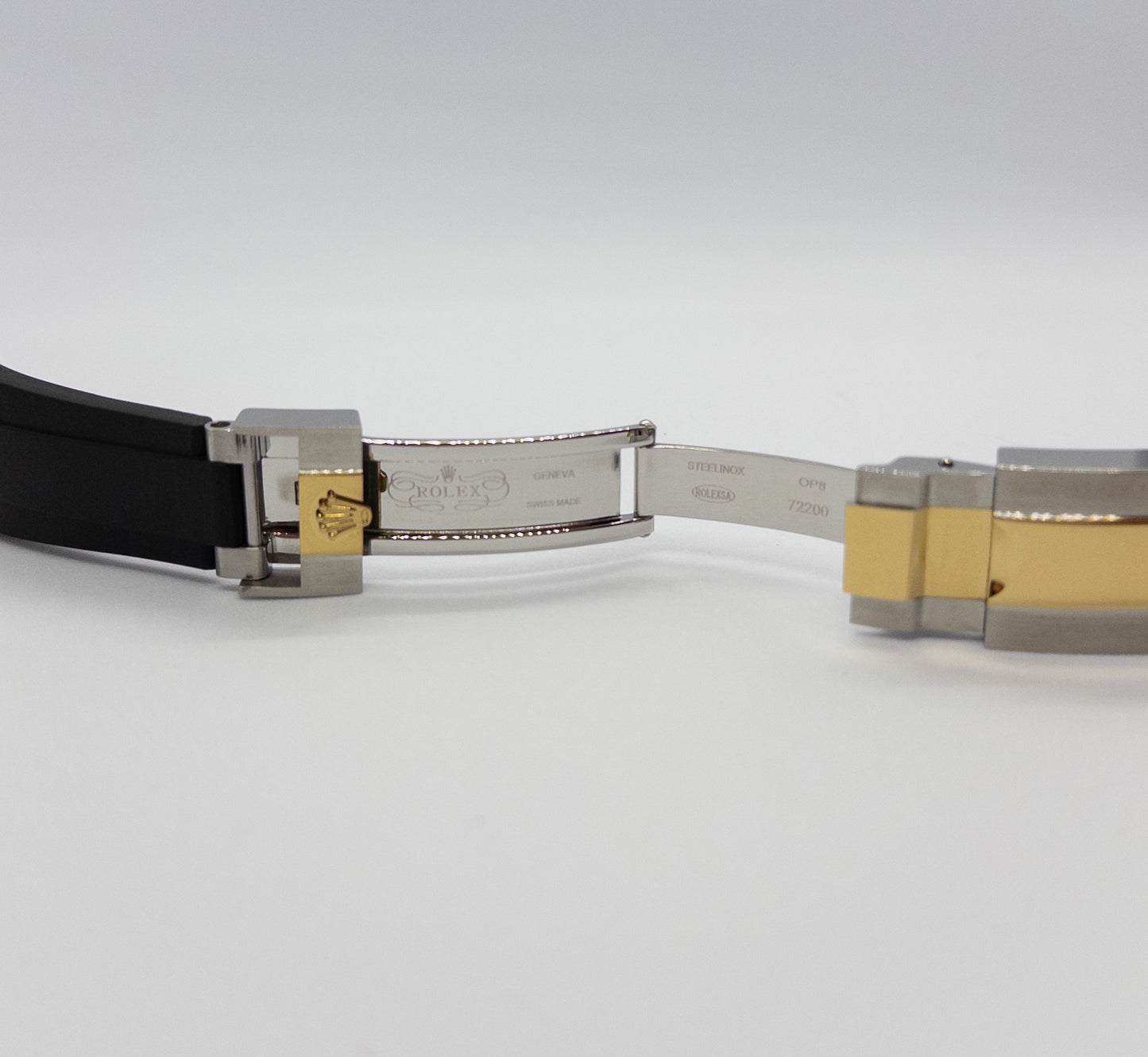 Black Rolex Oysterflex Band with 72200 Deployment Clasp