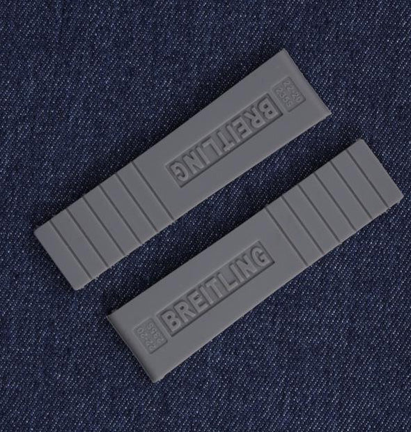 Grey rubber breitling strap 