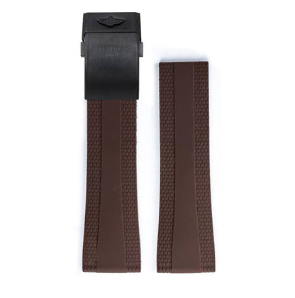 Brown Breitling Rubber Strap for SuperOcean and Endurance pro watch