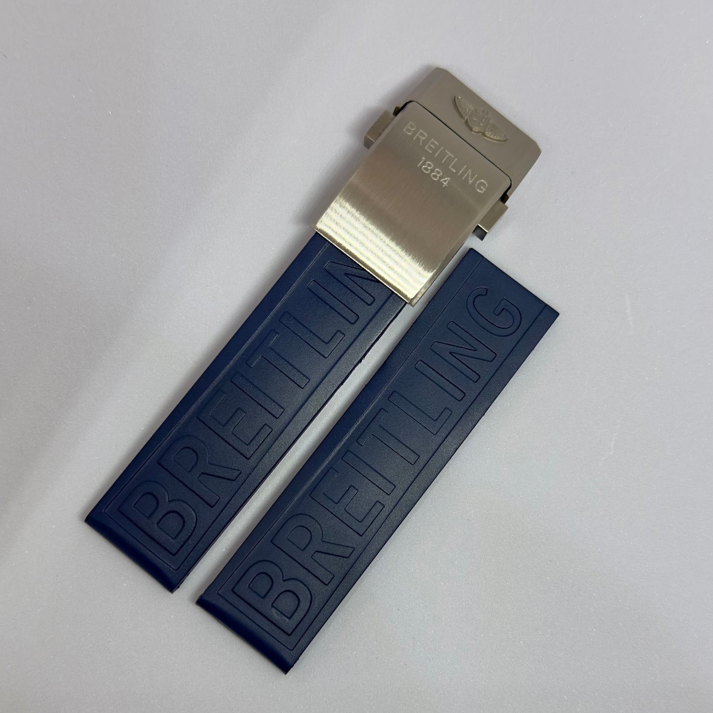 Blue 20mm Breitling rubber strap