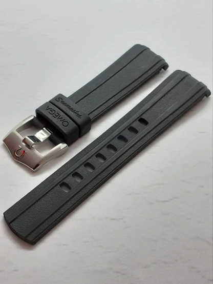 20mm Silicone Rubber MoonSwatch watch band replacement for omega Seamaster Diver 300m