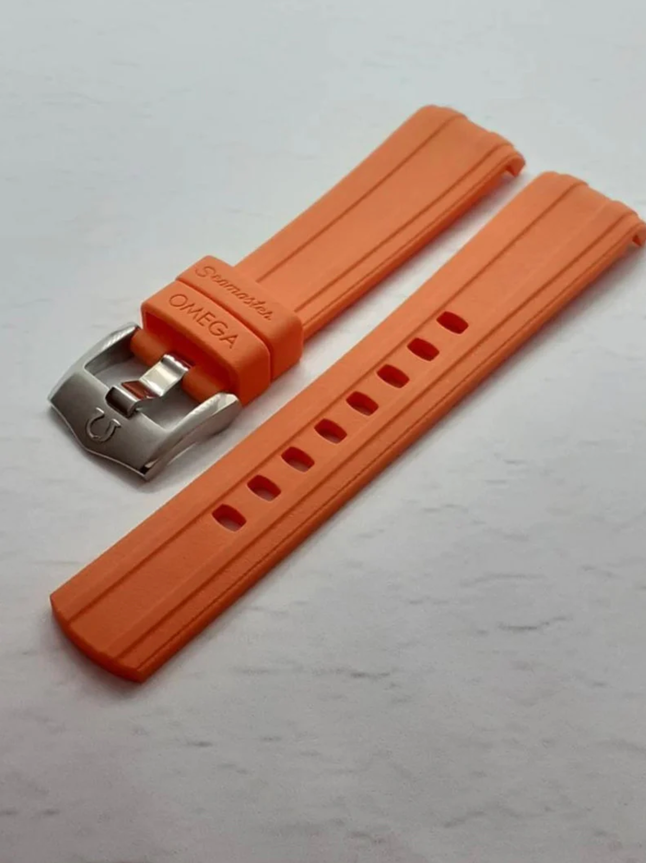 20mm Silicone Rubber MoonSwatch watch band replacement for omega Seamaster Diver 300m