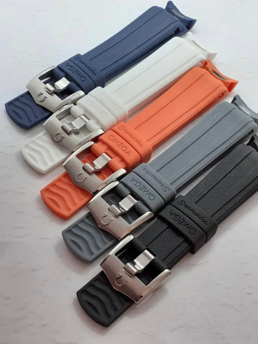 20mm Silicone Rubber MoonSwatch watch band replacement for omega Seamaster Diver 300m