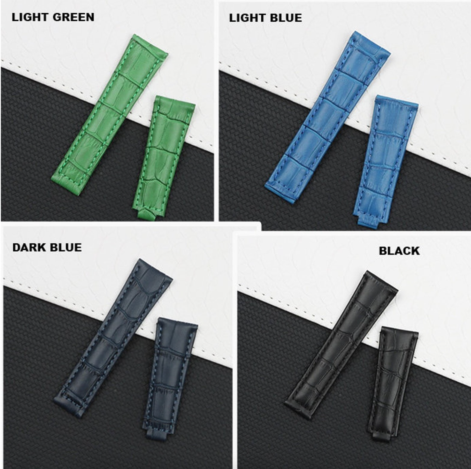 Dark Blue Rolex leather strap