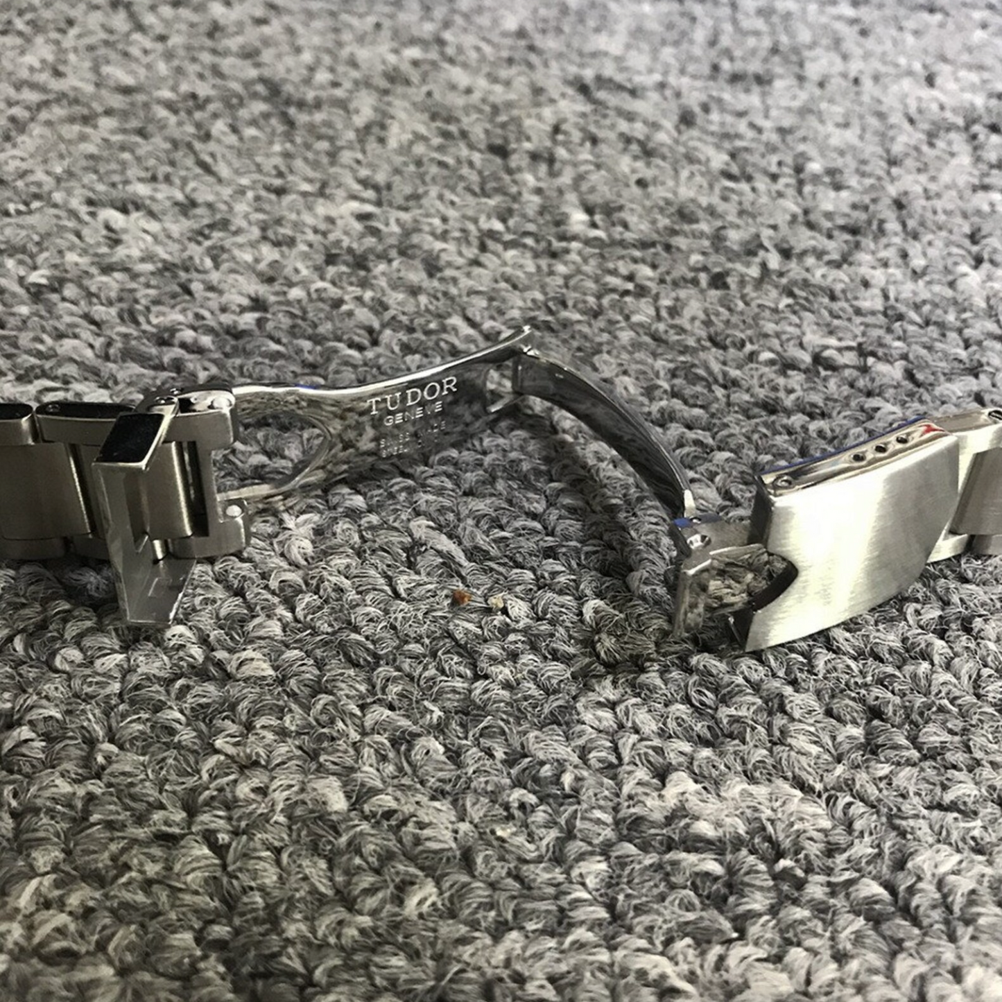 22mm Curved Tudor Oyster Stainless Steel Deployment Heritage Black Bay Bracelet Strap 316L Silver Gold Band Tudor Chrono Watch w/End Links