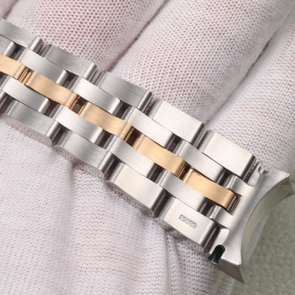 20mm / 21mm Bracelet For Tudor Strap Band Stainless Steel For Tudor Glamour Folding Deployment Buckle Day Date - Silver / Gold