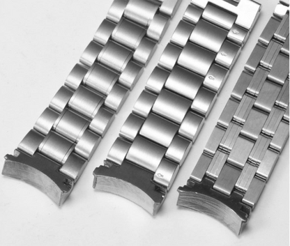 Omega 18mm silver stainless steel watch band bracelet for Omega Planet Ocean 007, Speedmaster, Seamaster 300 strap