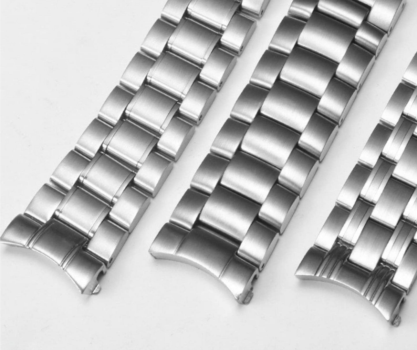 Omega 18mm silver stainless steel watch band bracelet for Omega Planet Ocean 007, Speedmaster, Seamaster 300 strap