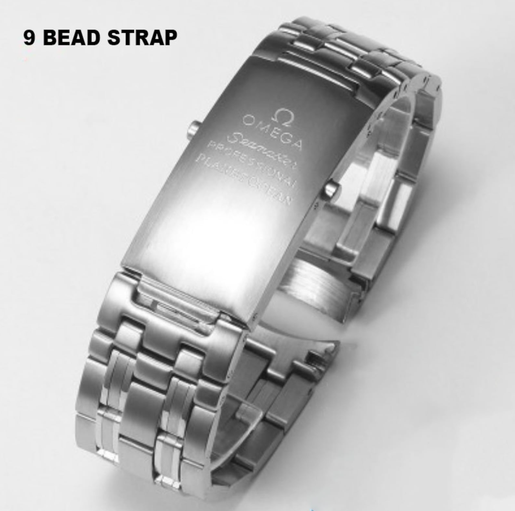 Omega 18mm silver stainless steel watch band bracelet for