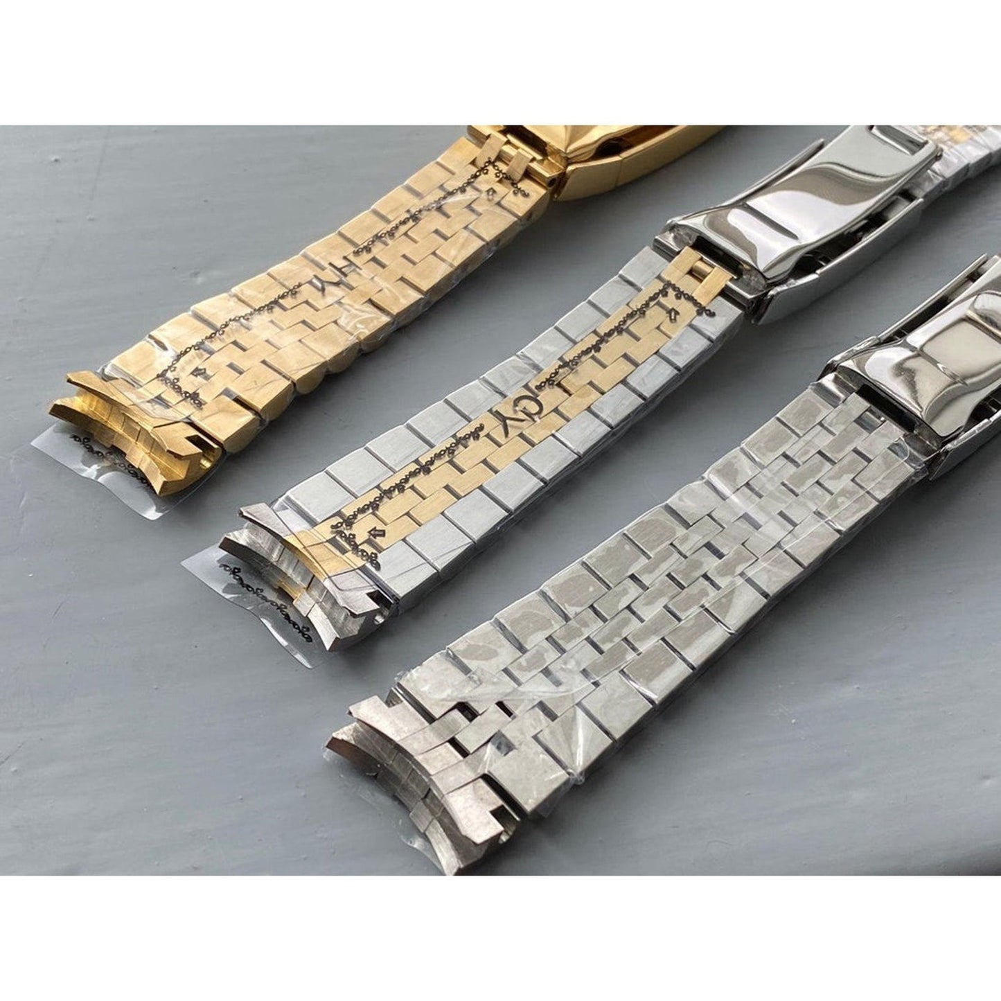 21MM Silver Gold Jubilee Watch Strap Band Oyster Clasp Bracelet For Rolex Stainless Solid Link Daytona, Submariner, Datejust, Yachtmaster