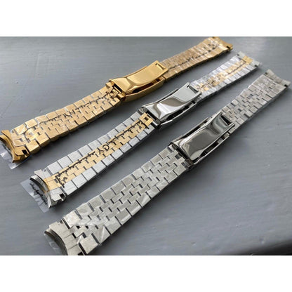 21MM Silver Gold Jubilee Watch Strap Band Oyster Clasp Bracelet For Rolex Stainless Solid Link Daytona, Submariner, Datejust, Yachtmaster