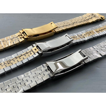 21MM Silver Gold Jubilee Watch Strap Band Oyster Clasp Bracelet For Rolex Stainless Solid Link Daytona, Submariner, Datejust, Yachtmaster