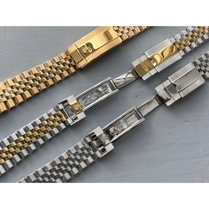 21MM Silver Gold Jubilee Watch Strap Band Oyster Clasp Bracelet For Rolex Stainless Solid Link Daytona, Submariner, Datejust, Yachtmaster