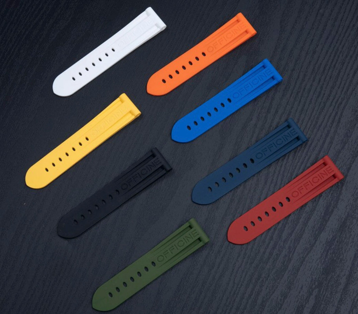 22MM Panerai Officine Rubber Watch Band Strap Bracelet with Buckle Diver Strap For 22mm Watch Replacement Band With Buckle Folding Clasp
