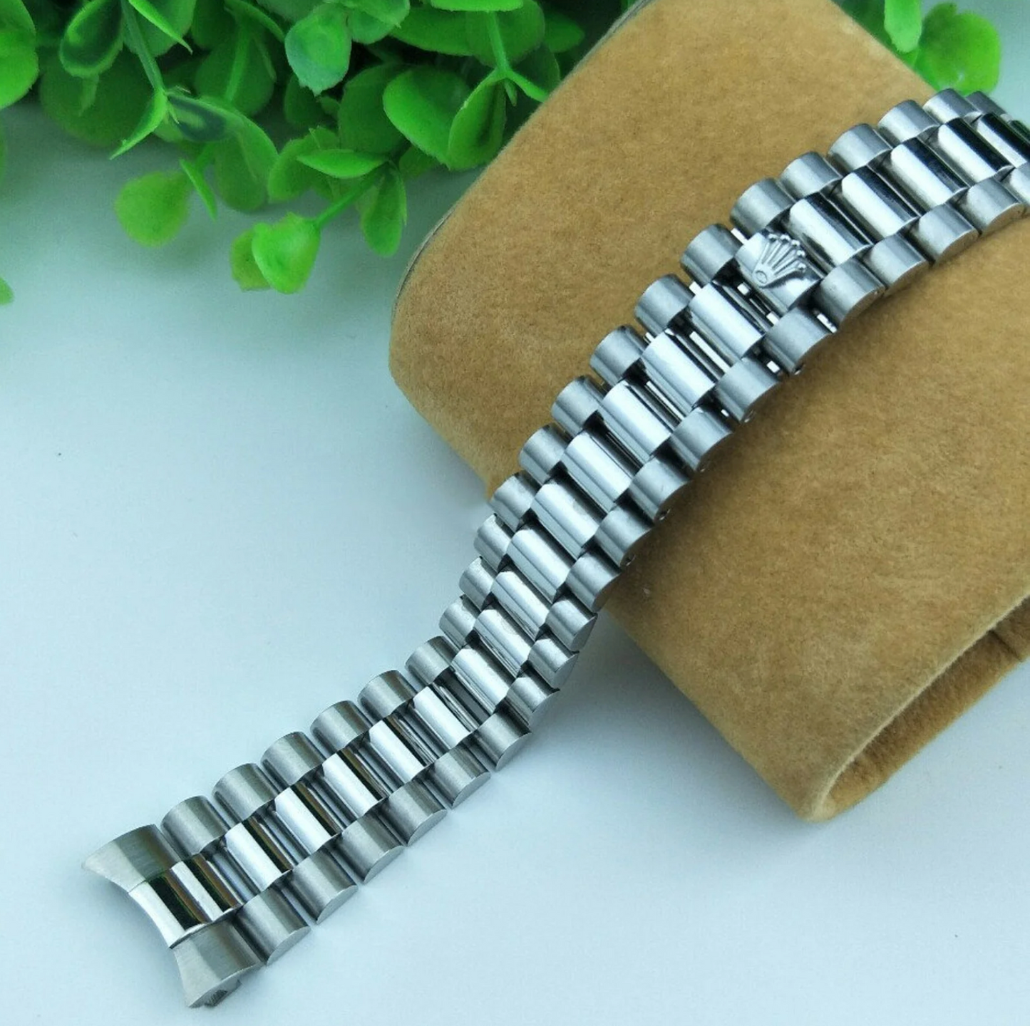 13mm/17mm/20mm Rolex President Steel Strap Rolex Oyster Bracelet Band For Rolex Datejust Series With Stainless Steel Folding Clasp Buckle