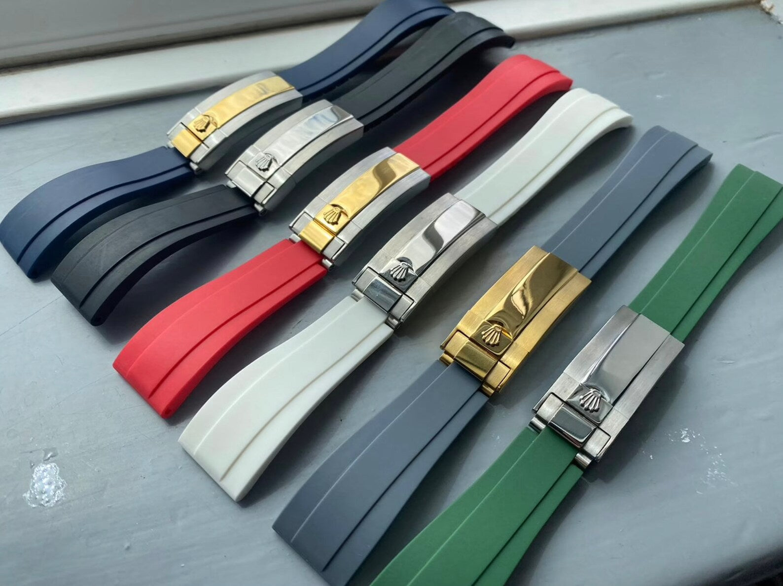 RSP Oyster Perpetual - Rubber Watch Band for Rolex with Oysterclasp