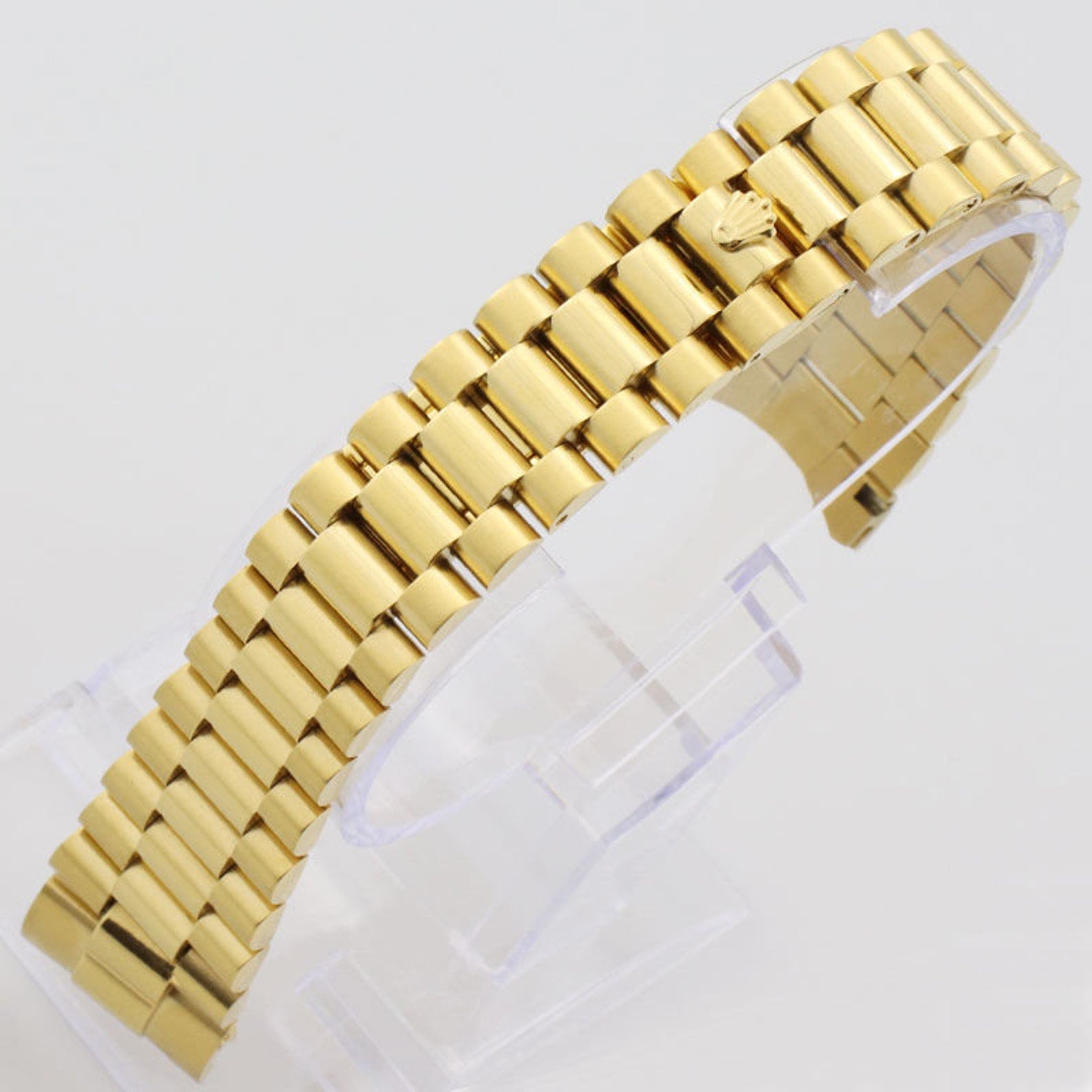 Yellow 9ct Gold Rolex Style bracelet – London Fifth Avenue jewellery