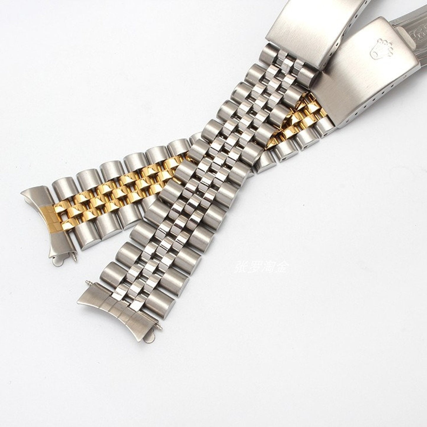 For Rolex 13mm, 17mm and 20mm Jubilee Steel Strap Bracelet Band SS Jubilee Oyster hollow end links jubilee bracelet for Rolex