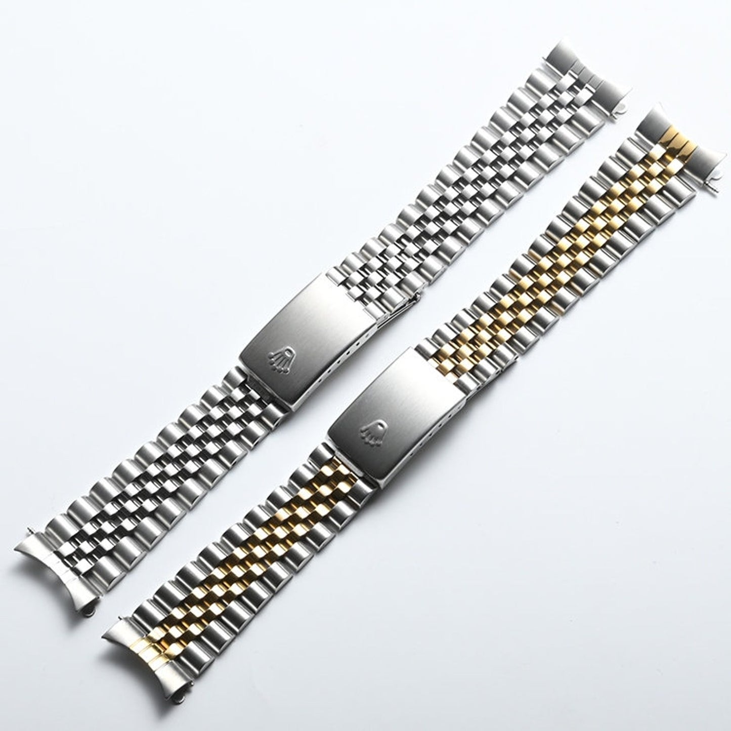 For Rolex 13mm, 17mm and 20mm Jubilee Steel Strap Bracelet Band SS Jubilee Oyster hollow end links jubilee bracelet for Rolex