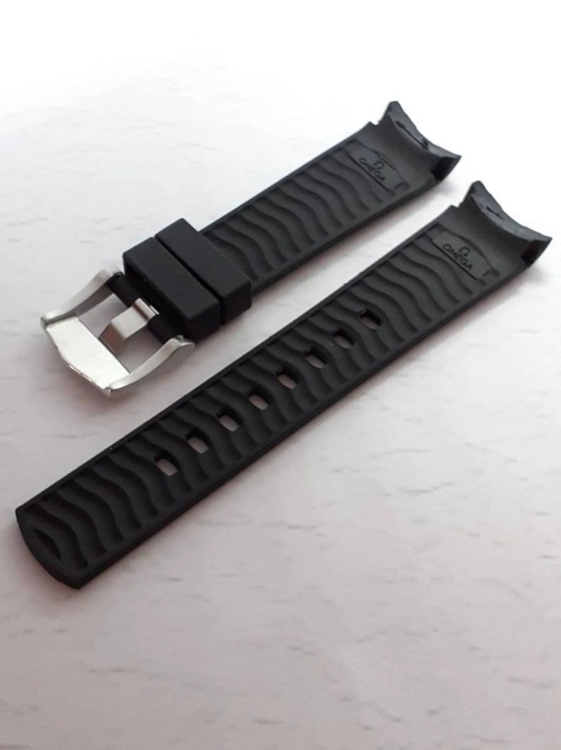 20mm Silicone Rubber watch band replacement for omega Seamaster Diver 300m