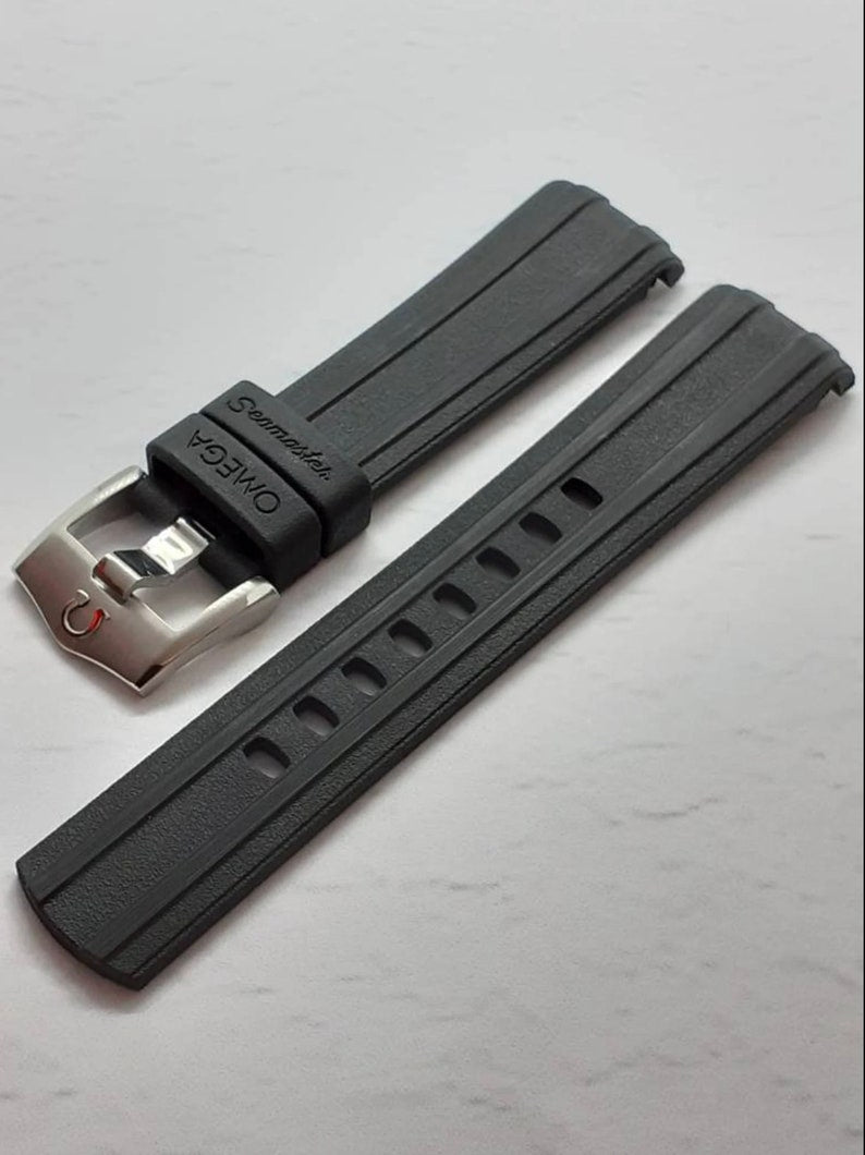 20mm Silicone Rubber watch band replacement for omega Seamaster Diver 300m