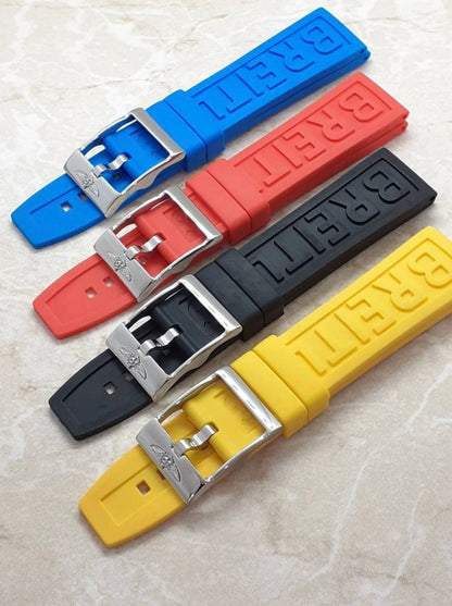 20mm/22mm/24mm For Breitling High Quality Replacement Rubber Strap, Black,Blue,Yellow,Red band For Breitling Watch With Buckle breitl
