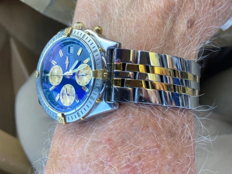 18mm/20mm/22mm/24mm Band For Breitling 316L Stainless Steel Jubilee Strap With Steel Flip Lock Deployment Buckle