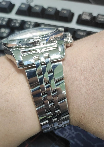 22mm 24mm 20mm Band For Breitling Chronomat Crosswind 316L Stainless Steel Jubilee Strap Bracelet With Steel Deployment Buckle