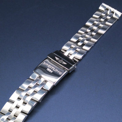 22mm 24mm 20mm Band For Breitling Chronomat Crosswind 316L Stainless Steel Jubilee Strap Bracelet With Steel Deployment Buckle